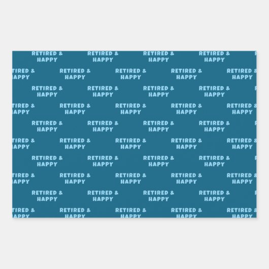 Funny Work Free Zone Retired Wrapping Paper Sheets (Voorkant 3)