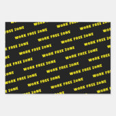 Funny Work Free Zone Retired Wrapping Paper Sheets (Voorkant 2)
