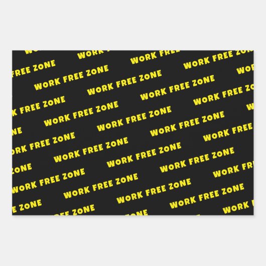 Funny Work Free Zone Retired Wrapping Paper Sheets (Voorkant 2)