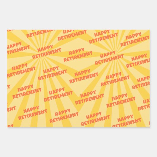 Funny Work Free Zone Retired Wrapping Paper Sheets (Voorkant)