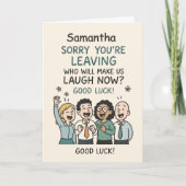 Funny Work Friend Goodbye Colleague Leaving Kaart (Voorkant)