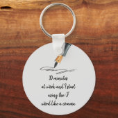 Funny Work Gezegde Funny Quote Custom Sleutelhanger (Voorkant)