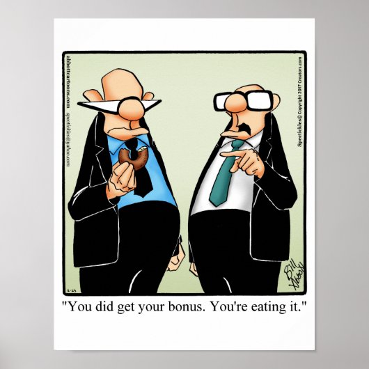 Funny Work Humor Bonus Poster (Voorkant)