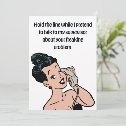 Funny Work Jubileum Kaart met Envelop - Adult (Staand voorkant)