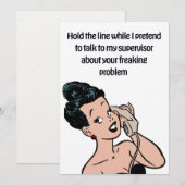 Funny Work Jubileum Kaart met Envelop - Adult (Voorkant / Achterkant)