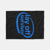 Funny Work Lay Off Survivor Fleece Deken (Voorkant (Horizontaal))