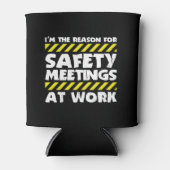 Funny Work Meme - Safety Meetings Funny Co-Worker Blikjeskoeler (Voorkant)