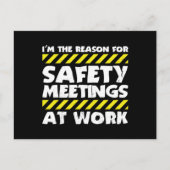 Funny Work Meme - Safety Meetings Funny Co-Worker Briefkaart (Voorkant)