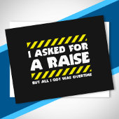 Funny Work Meme - Working Overtime Factory Worker Briefkaart