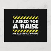 Funny Work Meme - Working Overtime Factory Worker Briefkaart (Voorkant)