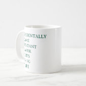 Funny Work Mug – I Accidentally Became Important  Koffiemok (Voorkant links)