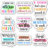 Funny Work Quottes Sticker (Voorkant)