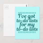 Funny Workaholic Briefkaart (Voorkant / Achterkant)