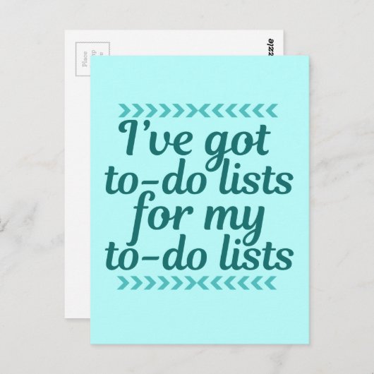 Funny Workaholic Briefkaart (Voorkant / Achterkant)