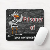Funny Workaholic mousepad Muismat (Met muis)