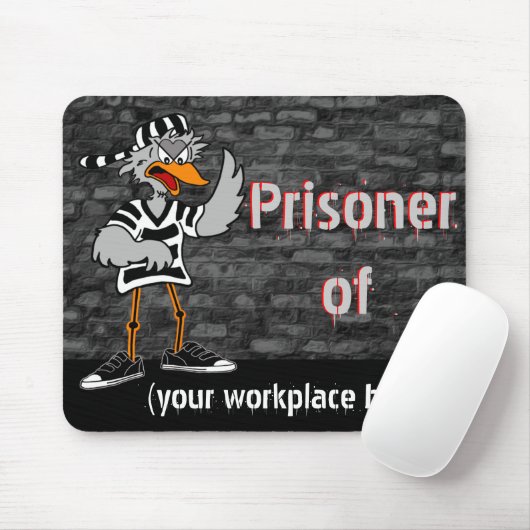 Funny Workaholic mousepad Muismat (Met muis)