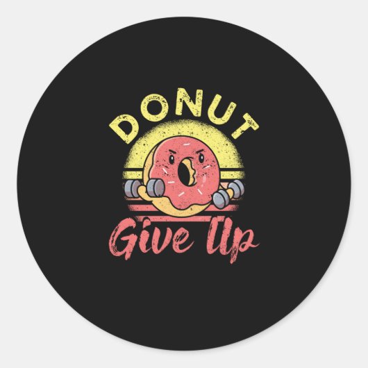 Funny Workout Fitness Gym Barbell Ronde Sticker (Voorkant)