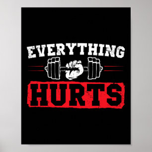Funny Workout Gezegde Bodybuilding Lovers Bodybuil Poster