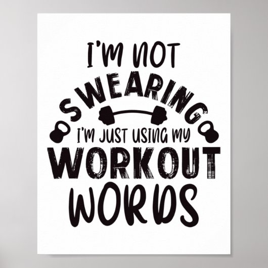 Funny Workout Gym Quote Weightlifting Exercise Bod Poster (Voorkant)