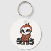 Funny Workout Gym Sloth Fitness Bodybuilding  Sleutelhanger (Voorkant)