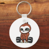 Funny Workout Gym Sloth Fitness Bodybuilding  Sleutelhanger (Voorkant)