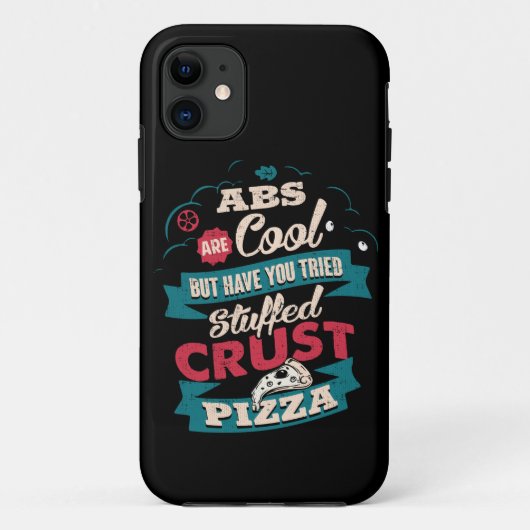 Funny Workout Humor, Abs vs Pizza, Bulking Novelty Case-Mate iPhone Case (Achterkant)