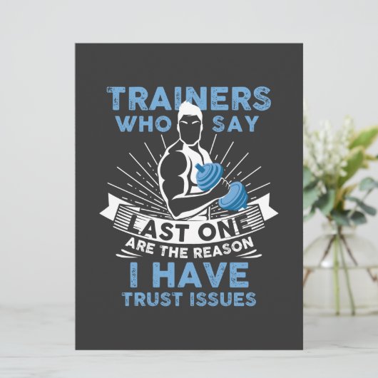 Funny Workout - Ik heb vertrouwensproblemen (Staand voorkant)