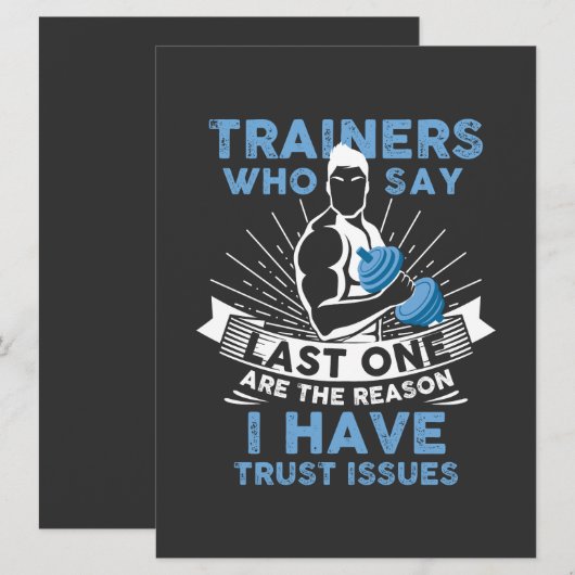 Funny Workout - Ik heb vertrouwensproblemen (Voorkant / Achterkant)