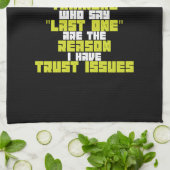 Funny Workout - Ik heb vertrouwensproblemen Theedoek (Gevouwen)