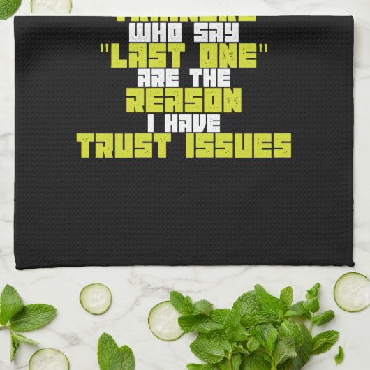 Funny Workout - Ik heb vertrouwensproblemen Theedoek (Gevouwen)