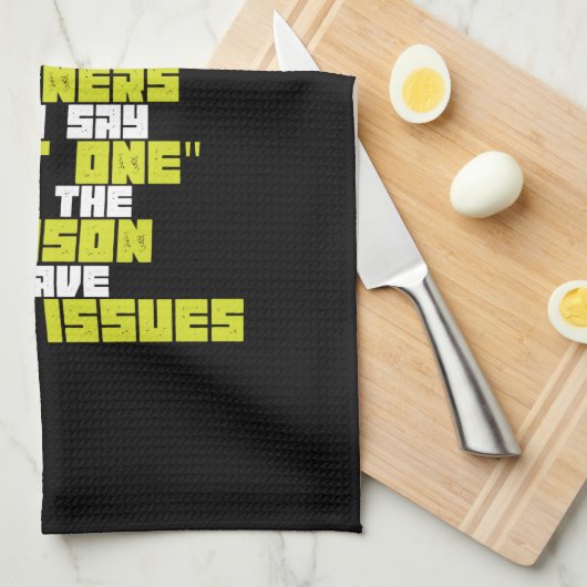 Funny Workout - Ik heb vertrouwensproblemen Theedoek (Quarter Fold)