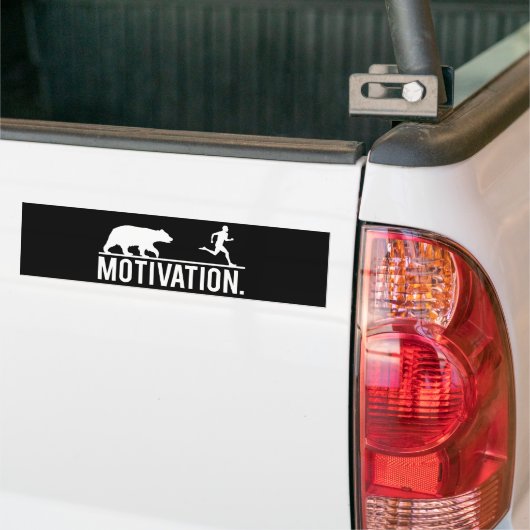 Funny Workout Motivation - Beer Chasing Jogger Bumpersticker (Op Truck)