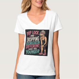 Funny Workout T-shirt voor Vrouwen 'Pop Lock en La