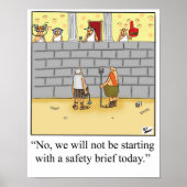 Funny Workplace Safety Brief Poster (Voorkant)