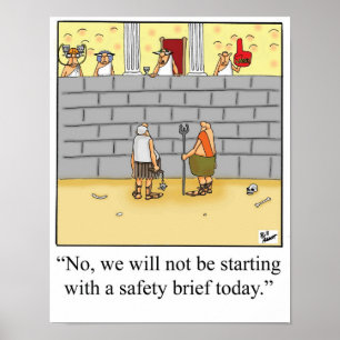 Funny Workplace Safety Brief Poster