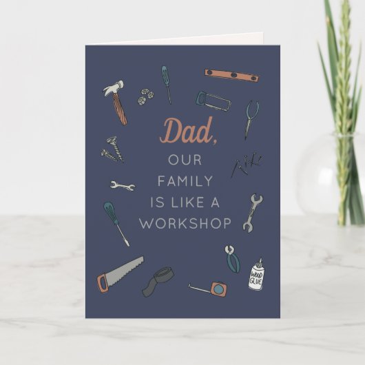Funny Workshop Fathers Day Dad Kaart (Voorkant)