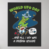 Funny World UFO Dag Sondering Sessie Cartoon Poster (Voorkant)
