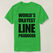 Funny Worldamp39s Okayest Line Producer Coffee Mok T-shirt (Design voorkant)