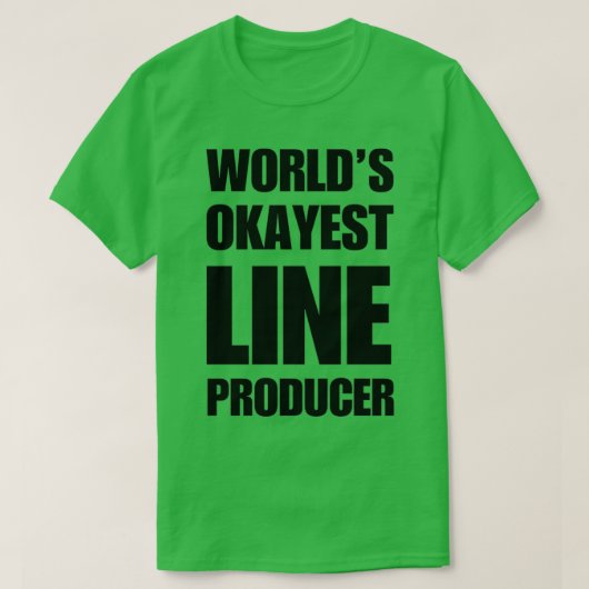 Funny Worldamp39s Okayest Line Producer Coffee Mok T-shirt (Design voorkant)
