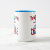 Funny Worlds a Mess Go Cruise Tweekleurige Koffiemok (Center)