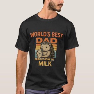 Funny World's Best Dad T-Shirt - Schattigee Egel W