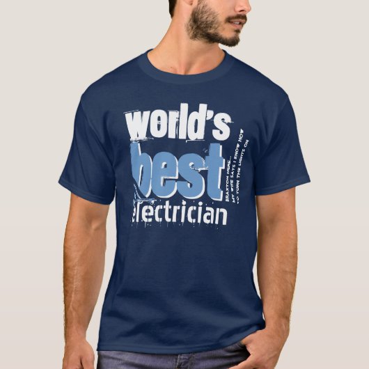 FUNNY World's Best Electricia Custom X6 BLUE T-shirt (Voorkant)