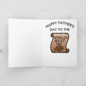Funny Worlds Beste schoonvader Certificaat Kaart (Binnen)