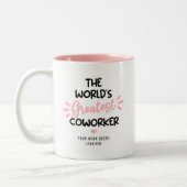 Funny World's grootste collega Tweekleurige Koffiemok (Links)