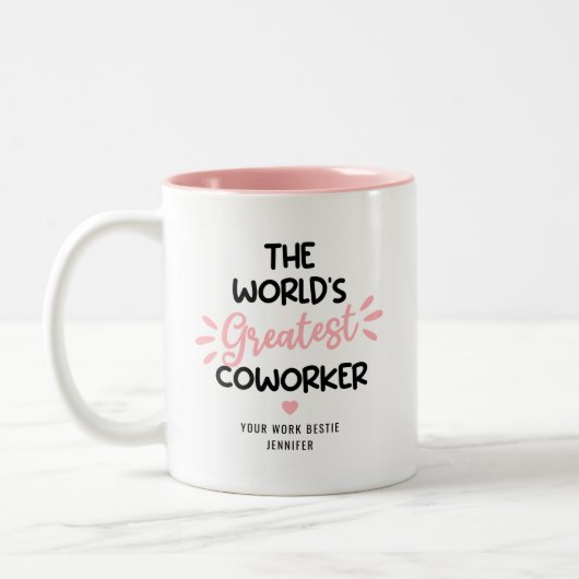 Funny World's grootste collega Tweekleurige Koffiemok (Links)