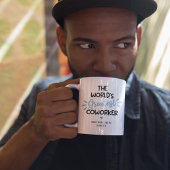 Funny World's grootste collega tweetone koffie Mu Tweekleurige Koffiemok