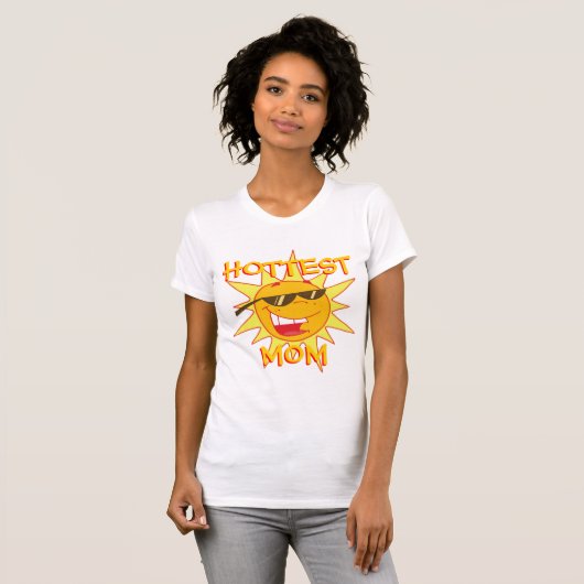 Funny Worlds Hottest mama T-shirt (Voorkant volledig)