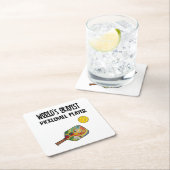 Funny World's Okayest Pickleball Player Sports Kartonnen Onderzetters (Insitu)