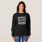 Funny - Worlds Okayest Rose Premium Trui (Voorkant volledig)