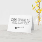 Funny World's Okayest zuster Kaart (Gele Bloem)